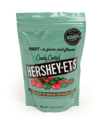 HERSHEY'S HERSHEY-ETS Holiday Candy Coated Milk Chocolate Candy 16oz Bag