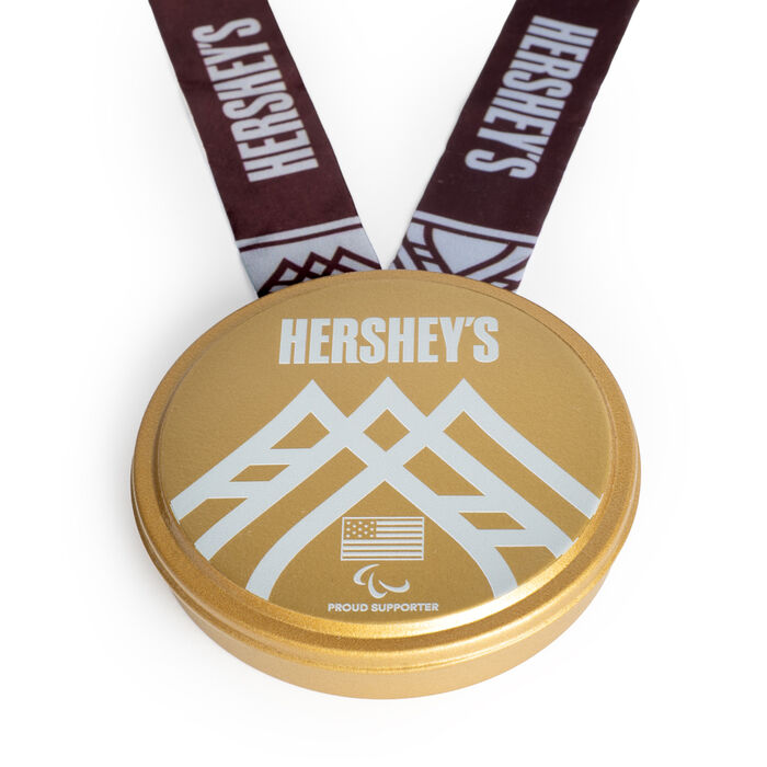 Image of Hershey&rsquo;s Team USA Chocolate Medal Tin (Paralympics) Packaging