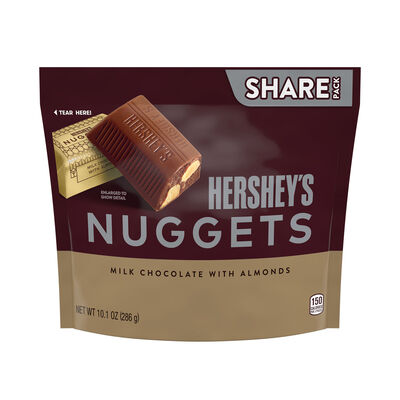 HERSHEY'S NUGGETS Milk Chocolate with Almonds 10.1oz Candy Bag