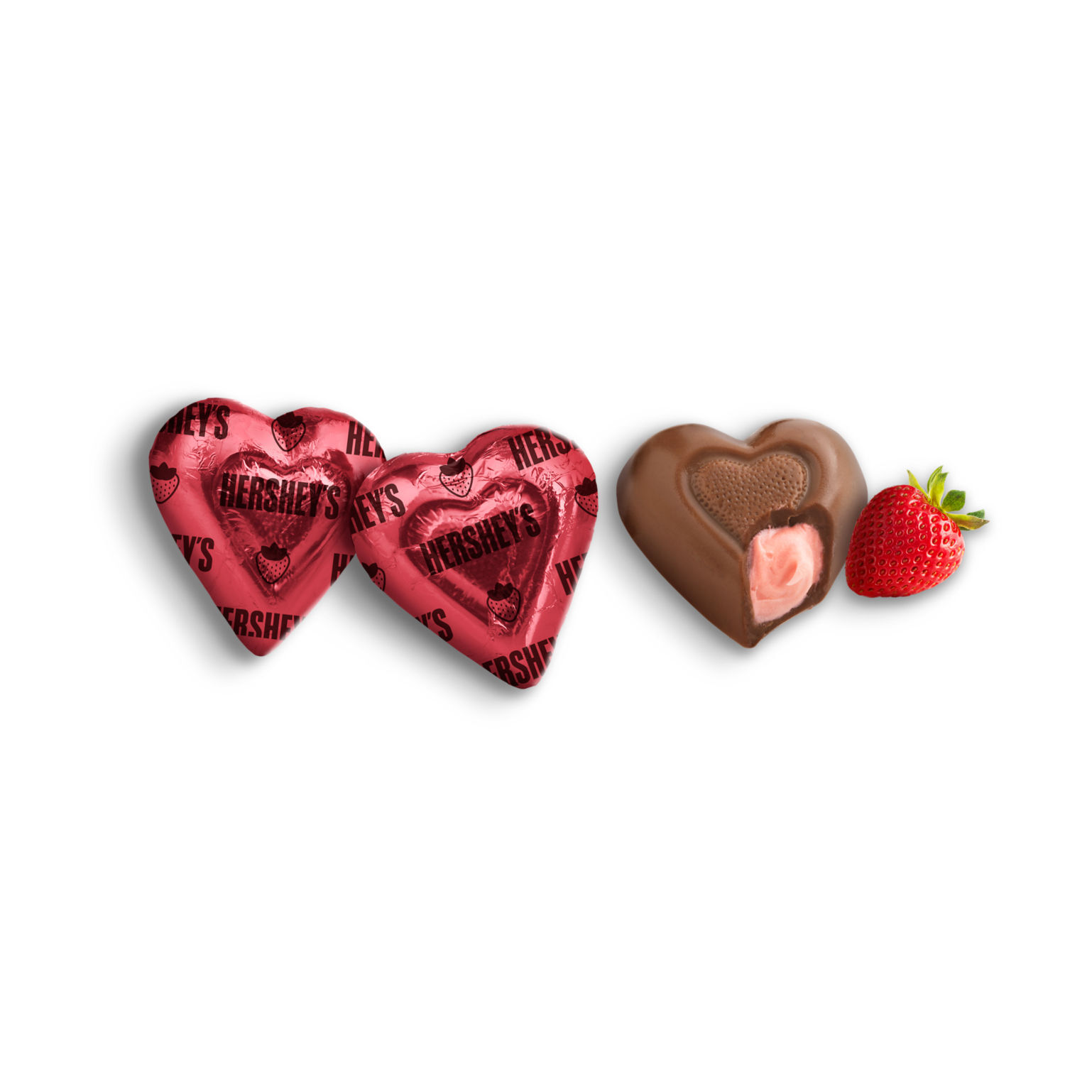 最大15%OFFクーポン HERSHEY'S Strawberry Day Valentine's Hearts, Flavored Creme 菓子