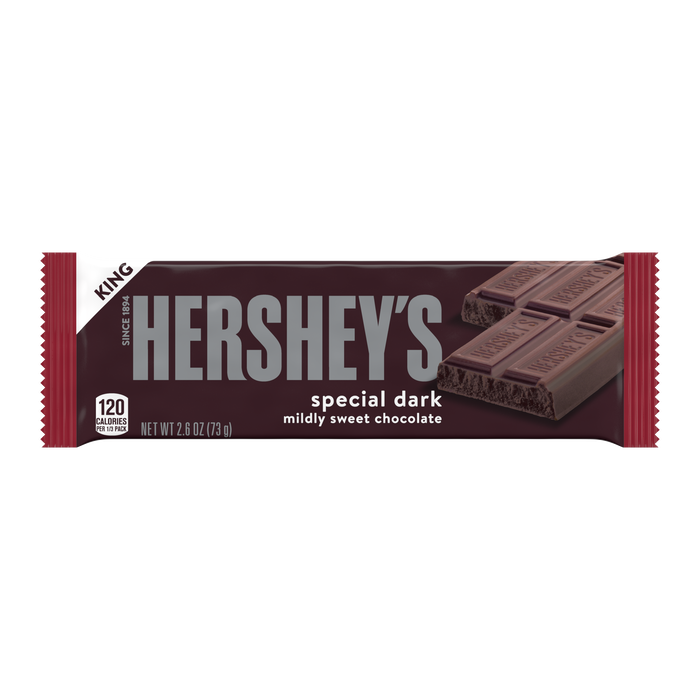 Image of HERSHEY'S SPECIAL DARK Mildly Sweet Chocolate King Size Candy Bar, 2.6 oz Packaging