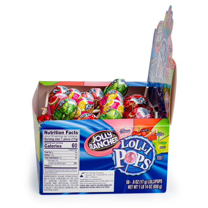 Image of JOLLY RANCHER Original Lollipops Changemaker Candy Box, 50 Count Packaging