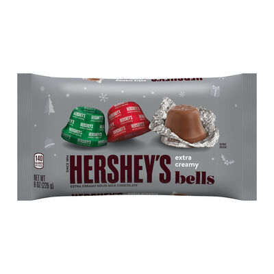 HERSHEY'S Milk Chocolate Bells, Christmas , Candy Bag, 8 oz