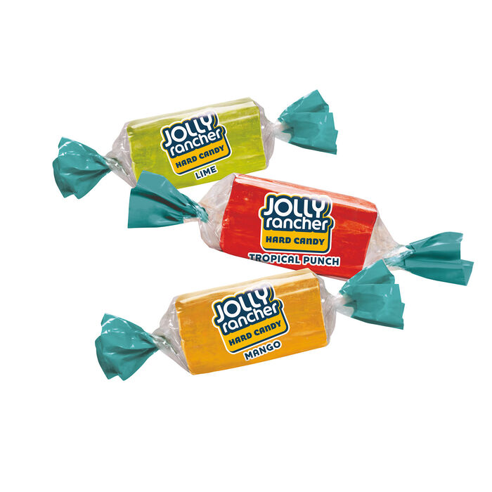Image of JOLLY RANCHER Assorted Tropical Fruit Flavored Hard Candy Bag, 11.2 oz Packaging