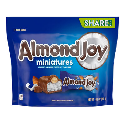 ALMOND JOY Milk Chocolate Coconut Almond Miniatures 10.2oz Candy Bag