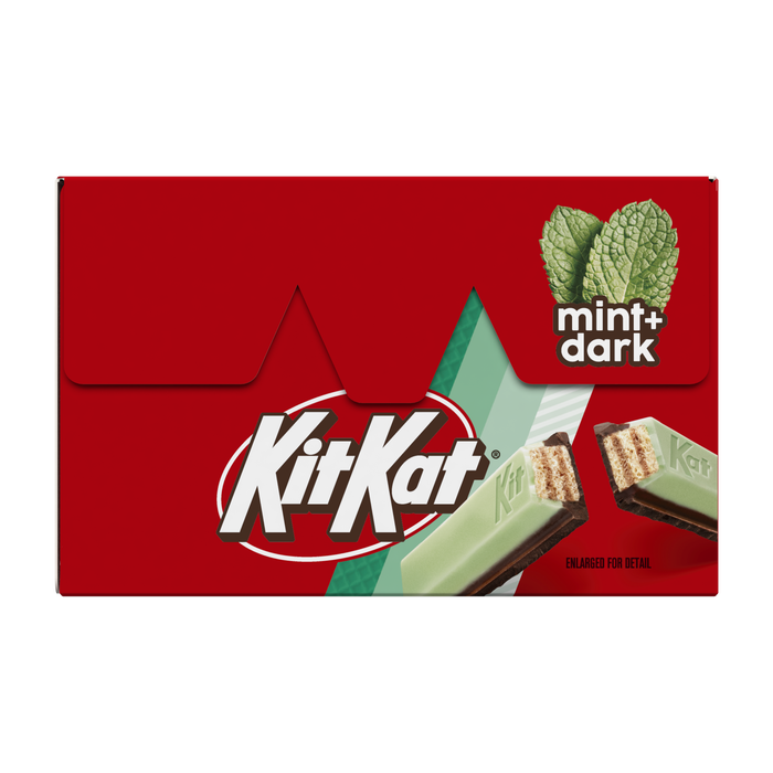 Image of KIT KAT® DUOS Dark Chocolate and Mint Wafer Candy Bars, 1.5 oz (24 Count) Packaging