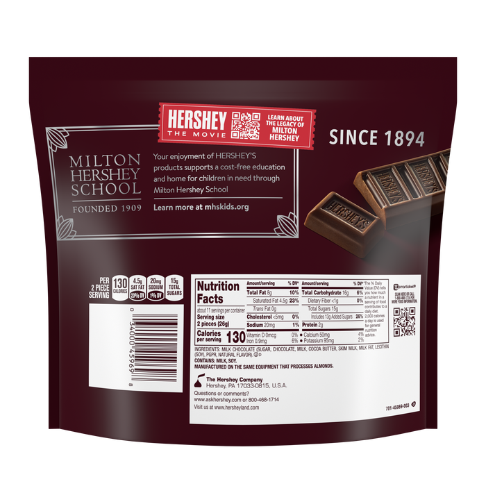 Image of Vintage-Inspired HERSHEY&rsquo;S Milk Chocolate Snack-Sized Bars (10.35oz) Packaging