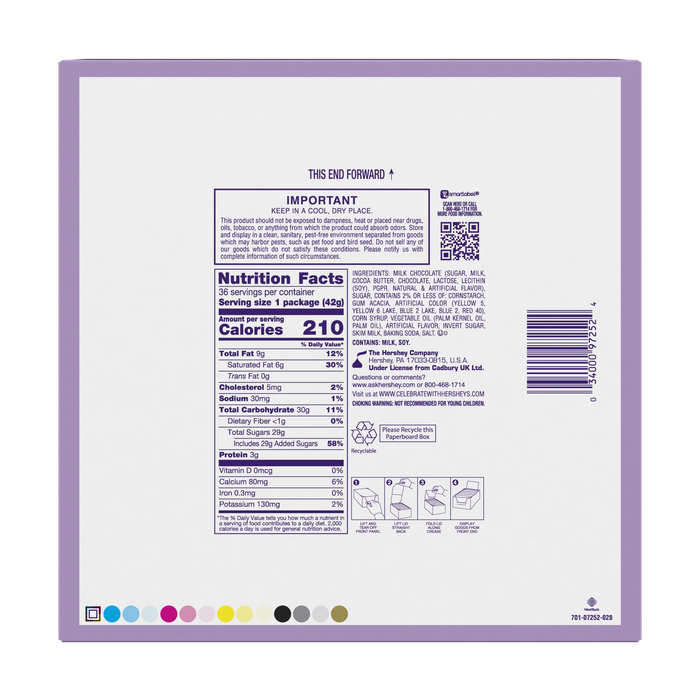 Image of CADBURY MINI Milk Chocolate Eggs, Easter Candy Bag, 1.5 oz (36 Count) Packaging