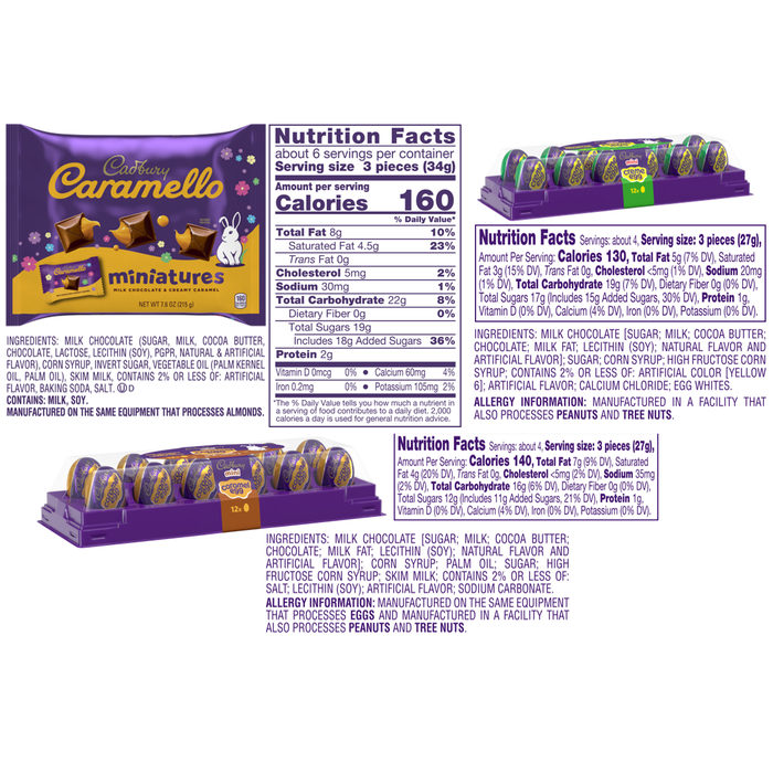 Image of CADBURY Chocolate Candies Assorted Easter Basket Box Packaging