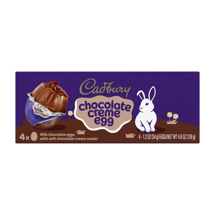 Image of Easter CADBURY Chocolate Creme Egg 4-Pack 4.8 oz. Packaging