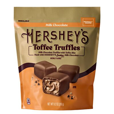 HERSHEY’S Toffee Truffles Candy Bag, 9 oz