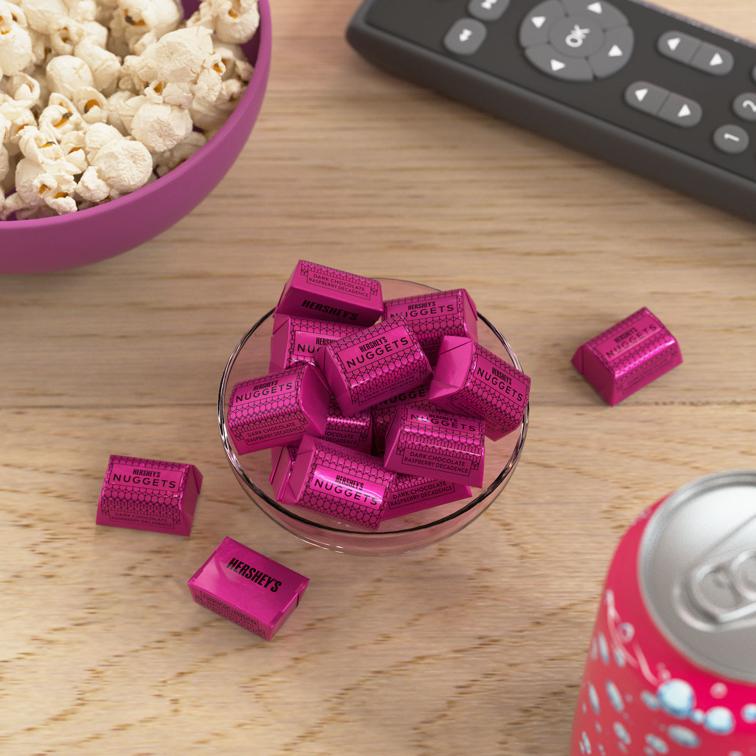 HERSHEY'S NUGGETS Dark Chocolate Raspberry Flavored Candy Share