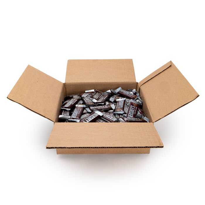 Image of HERSHEY’S Snack Size Milk Chocolates 5 lbs. Bulk Candy Box Packaging