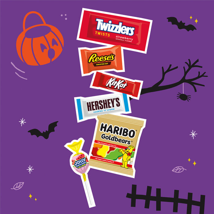 Image of Hershey Assorted, Halloween Candy Bulk Variety Bag, 98.54 oz (330 Pieces) Packaging