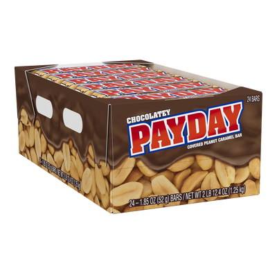 PAYDAY Chocolatey Peanut Caramel Candy Bars, 1.85 oz (24 Count)