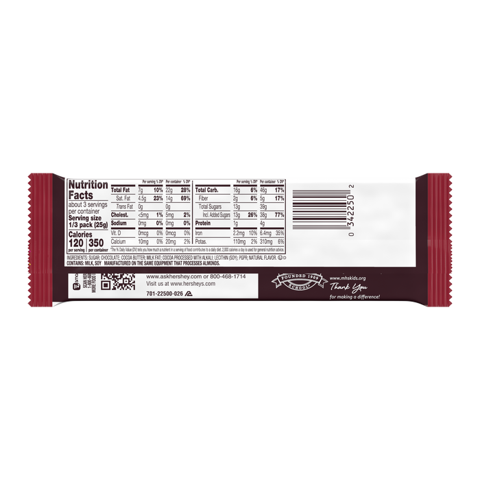 Image of HERSHEY'S SPECIAL DARK Mildly Sweet Chocolate King Size Candy Bar, 2.6 oz Packaging
