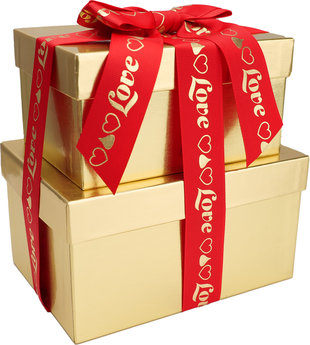 Image of HERSHEY’S Two-Box Chocolate Love Gift Tower Packaging