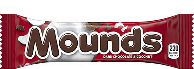 MOUNDS Dark Chocolate Coconut Standard Size 1.75oz Candy Bar