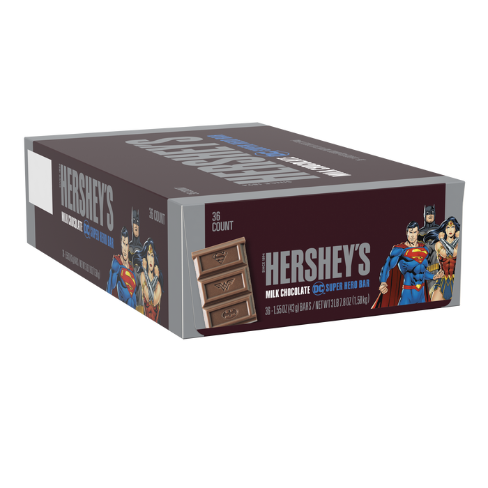 Image of HERSHEY'S Milk Chocolate DC Super Hero Bar, 1.55 oz Packaging