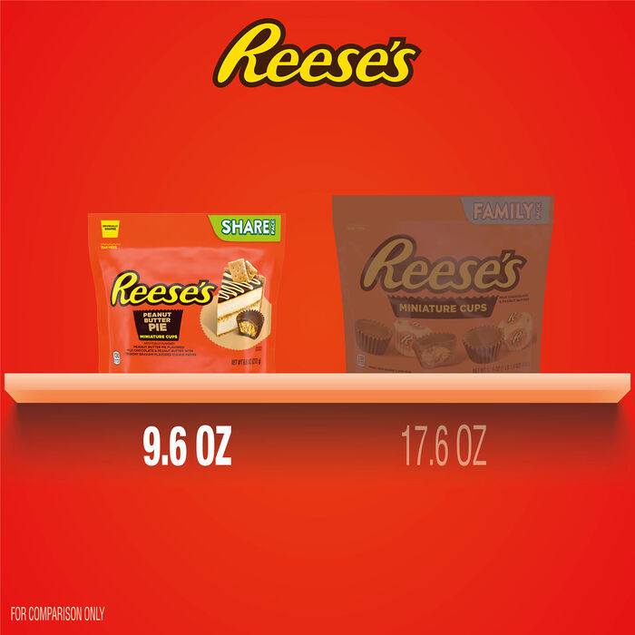 Image of REESE'S Miniatures Peanut Butter Pie Flavored Peanut Butter Cups Candy  Share Pack, 9.6 oz Packaging