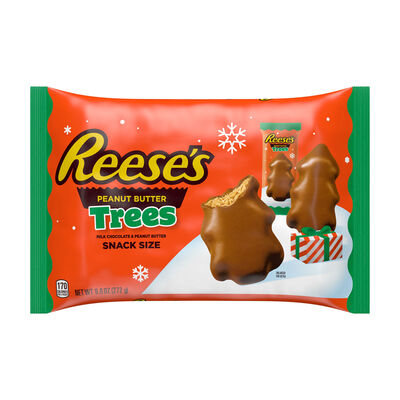 REESE'S Milk Chocolate Snack Size Peanut Butter Trees, Christmas Candy Bag, 9.6 oz REESE'S Milk Chocolate Snack Size Peanut Butter Trees, Christmas Candy Bag, 9.6 oz