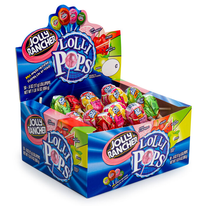 Image of JOLLY RANCHER Original Lollipops Changemaker Candy Box, 50 Count Packaging