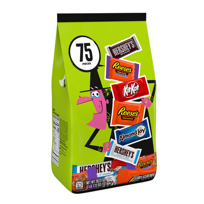 Hershey Assorted, Halloween Candy Bulk Variety Bag, 39.72 oz (75 Pieces)