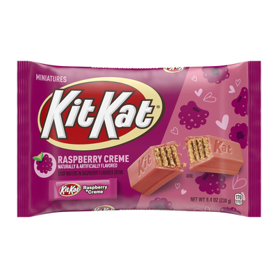 Valentines Kit Kat Raspberry Cream Minis Bag 8.4, oz.