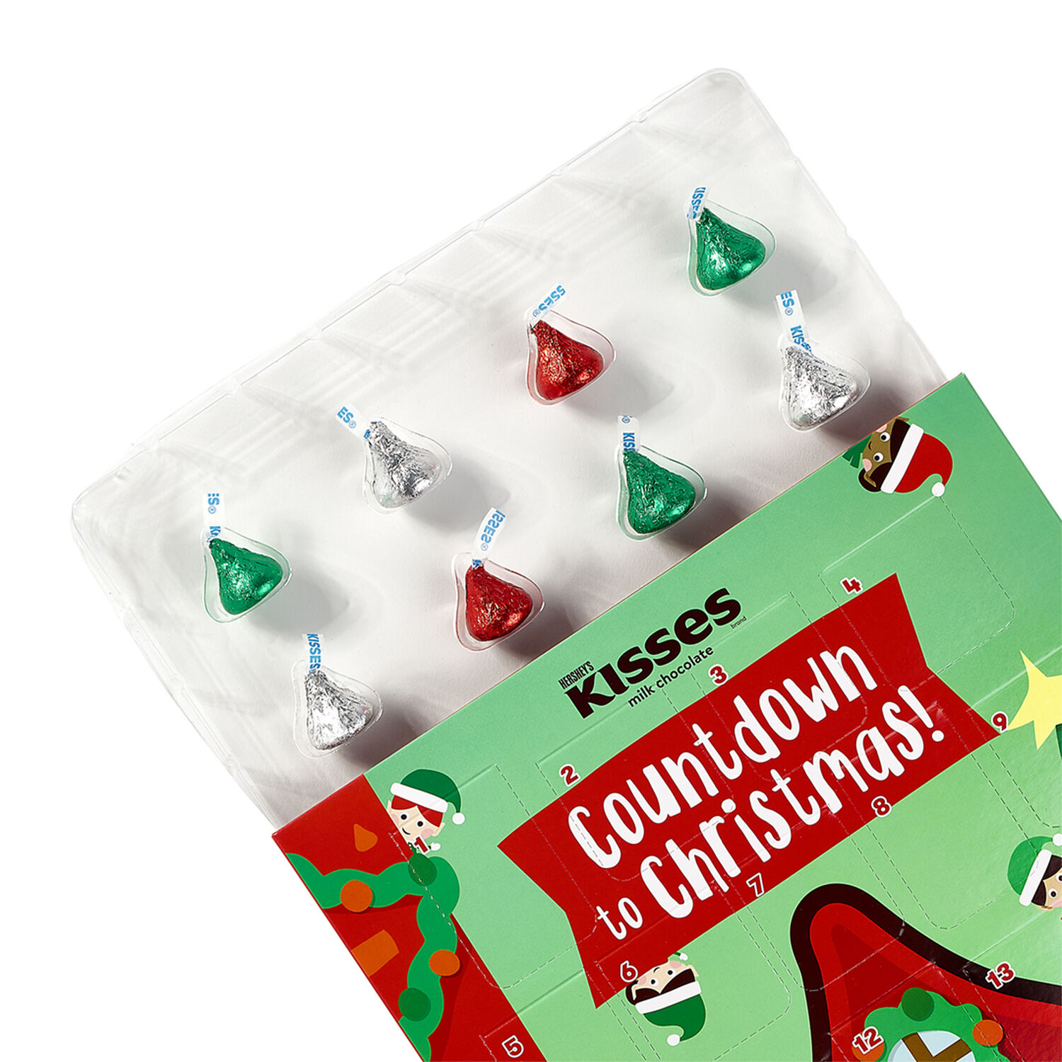 HERSHEY'S Countdown to Christmas Advent Calendar with HERSHEY'S KISSES