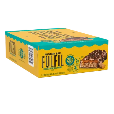 FULFIL Chocolate Salted Caramel Flavor Protein Bar Box, 1.94 oz ea. (12 count)