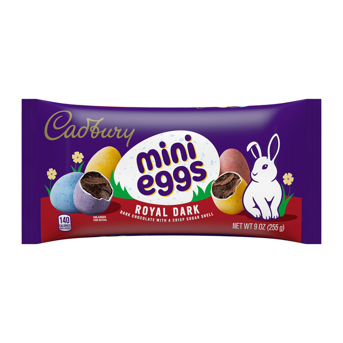Image of CADBURY MINI Dark Chocolate Eggs, Easter Candy Share Bag, 9 oz Packaging