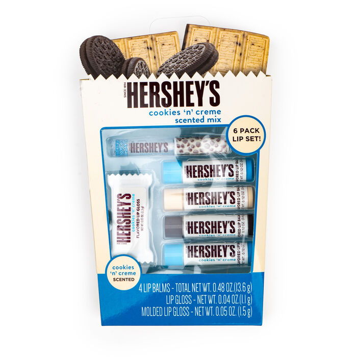 Image of HERSHEY’S Cookies ‘N’ Creme Scented Lip Balm & Gloss Set Packaging