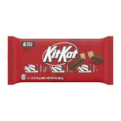 KIT KAT® Milk Chocolate Wafer Candy Bars, 1.5 oz (6 Count)