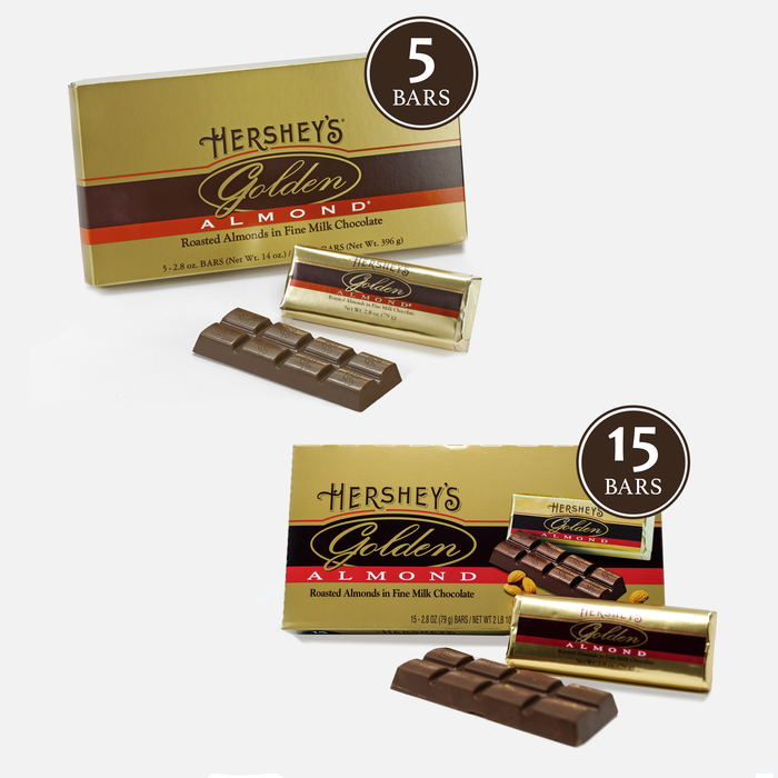 Image of HERSHEY'S GOLDEN ALMOND Bar Gift box Packaging
