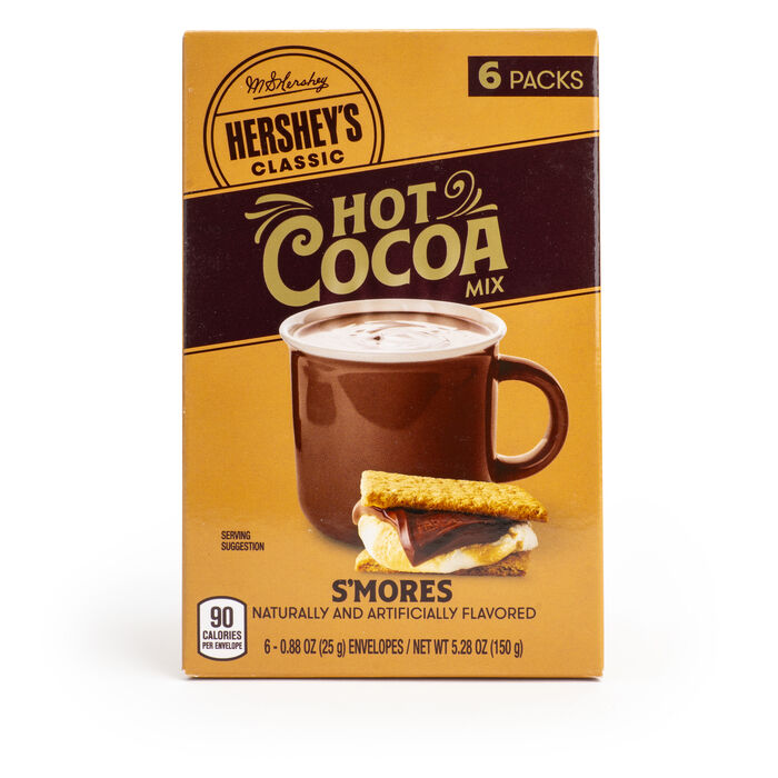 Image of HERSHEY'S S'MORES Hot Cocoa Mix, 0.88oz (6 Count) Packaging