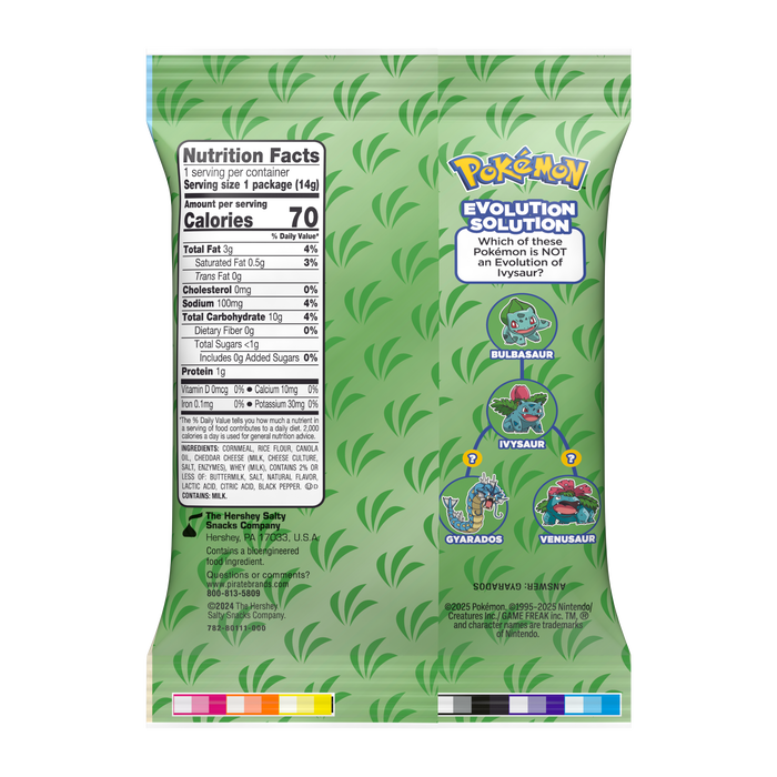 Image of PIRATE'S BOOTY Pokémon Aged White Cheddar Rice & Corn Puffs, 0.5 oz Bags (18 Count) Packaging