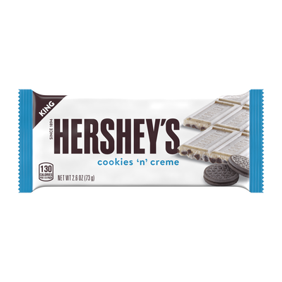 HERSHEY'S COOKIES 'N' CREME King Size Candy Bar, 2.6 oz