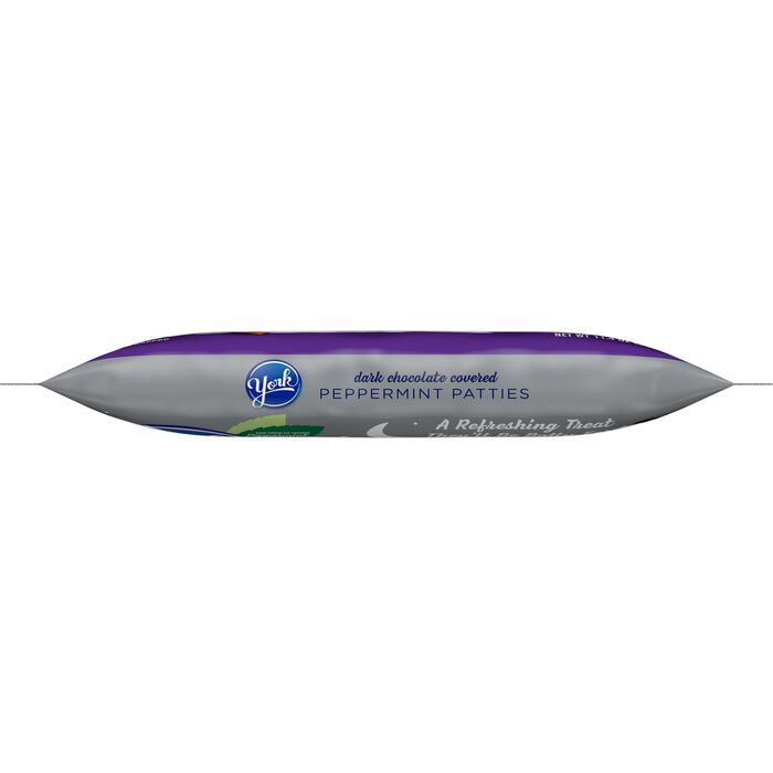Image of YORK Dark Chocolate Snack Size Peppermint Patties, Individually Wrapped Candy Bag, 11.4 oz Packaging