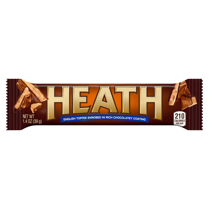 Image of HEATH Chocolatey English Toffee Candy Bars, 1.4 oz (18 Count) Packaging
