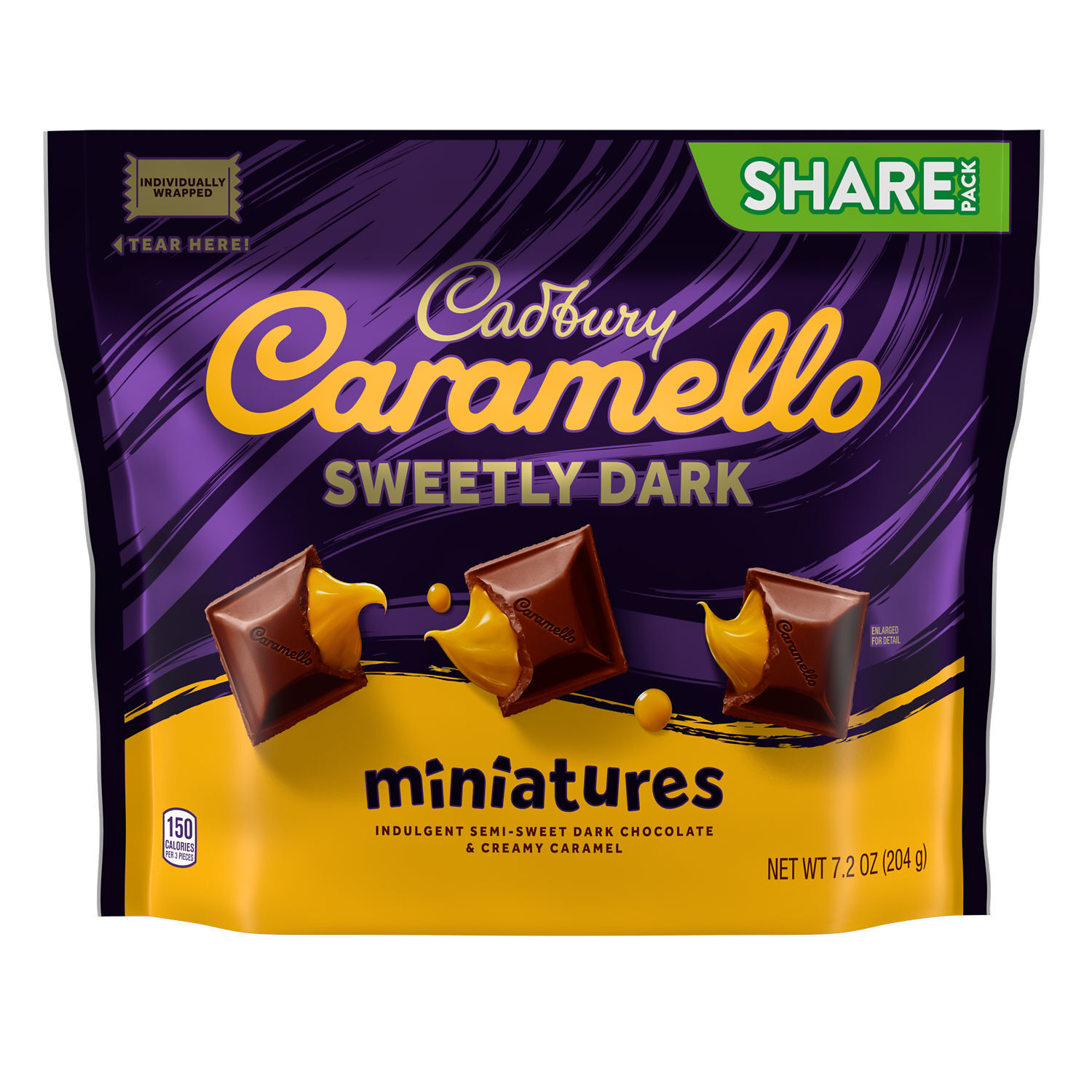 CADBURY CARAMELLO SWEETLY DARK Miniatures Chocolate Caramels Share