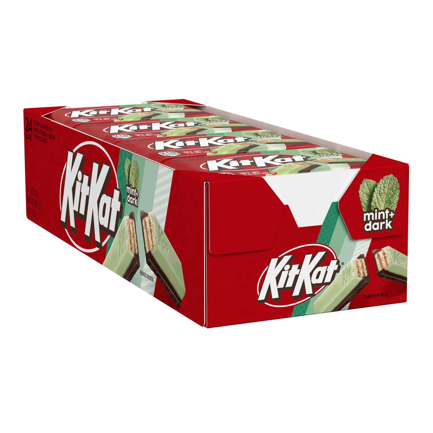 KIT KAT® DUOS Dark Chocolate and Mint Wafer Candy Bars, 1.5 oz (24