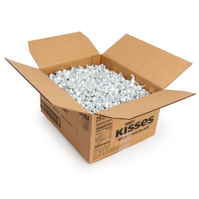 HERSHEY'S KISSES Milk Chocolates 25 lbs. Bulk Candy Box