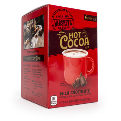 HERSHEY'S Milk Chocolate Hot Cocoa Mix, 0.88oz (6 Count)