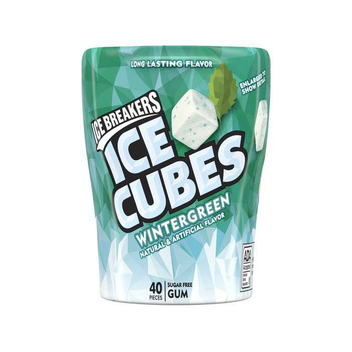 Image of ICE BREAKERS ICE CUBES Wintergreen Gum Packaging