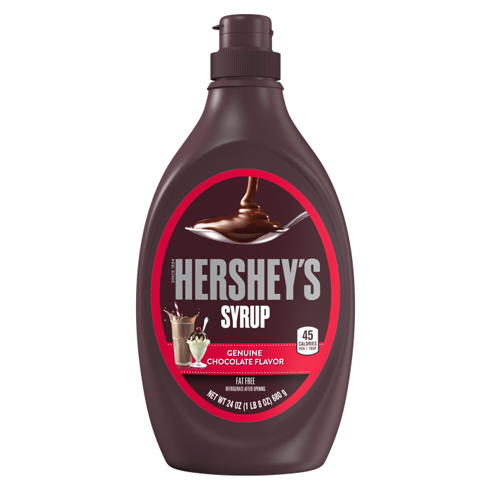 Image of HERSHEY'S Chocolate Syrup, 24 oz bottle Packaging