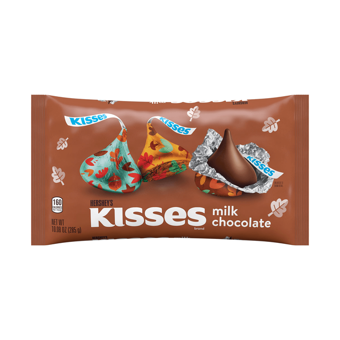 Image of Fall KISSES Milk Chocolate, 10.08 oz Bag Packaging