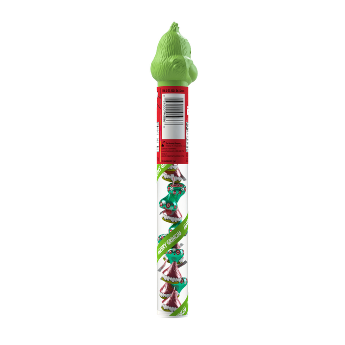 Image of Holiday KISSES GRINCH Milk Chocolate, 2.08 oz. Candy Cane Packaging