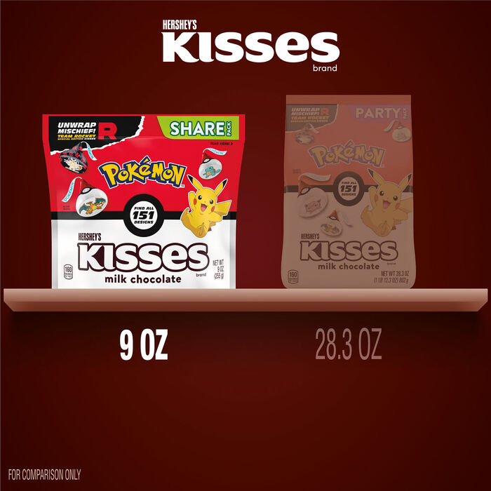 Image of HERSHEY'S KISSES Milk Chocolate Pok&eacute;mon Team Rocket Candy Share Pack, 9 oz Packaging