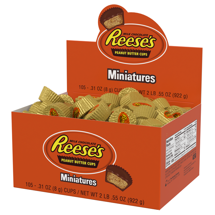 Image of REESE'S Peanut Butter Cup Miniatures - 105 ct. [32.55 oz. box] Packaging