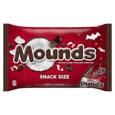MOUNDS Dark Chocolate and Coconut Snack Size, Candy Bars Bag, 11.3 oz